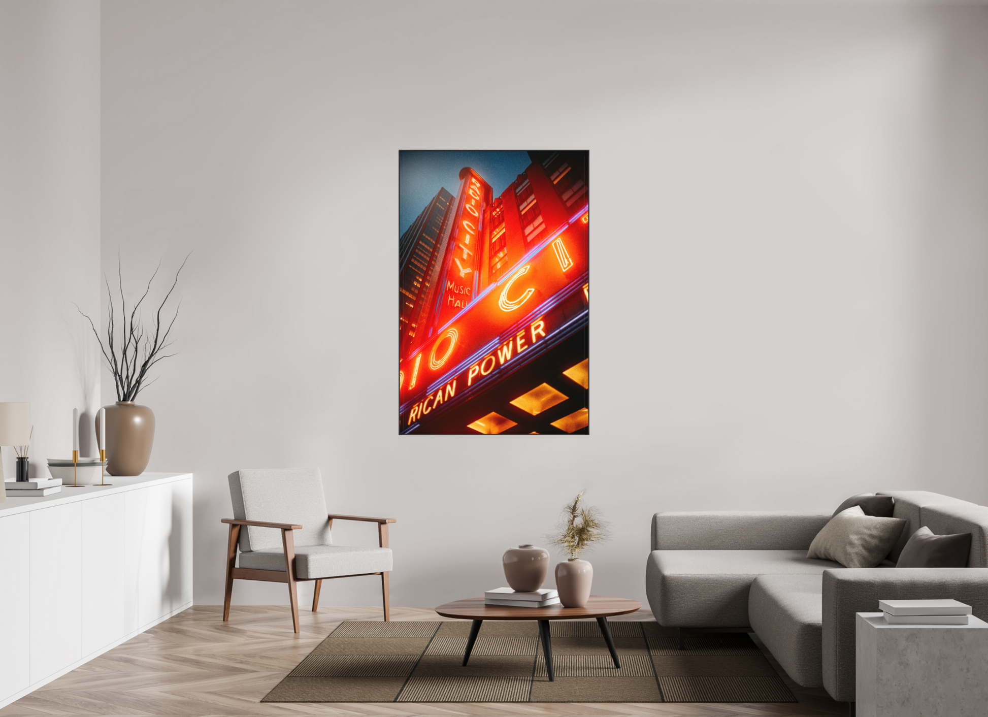 Radio City I – limitierter Kunstdruck von Sascha Höcker, urbanes Motiv auf FineArt-Papier Canson Rag auf Alu Dibond in Alu Box 
